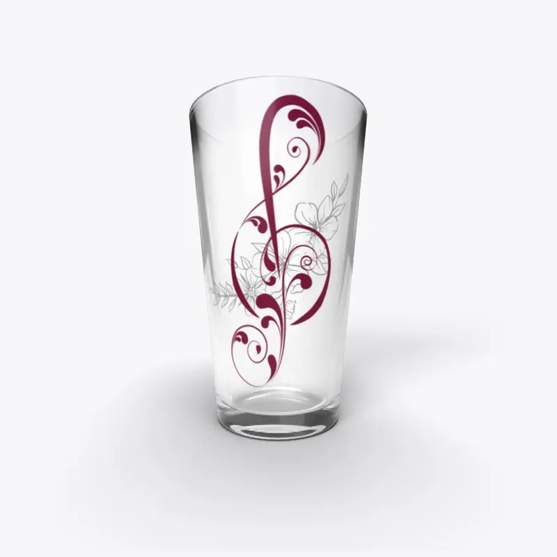 Premium Floral Trebble Pint Glass